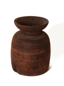 Unieke houten kruik