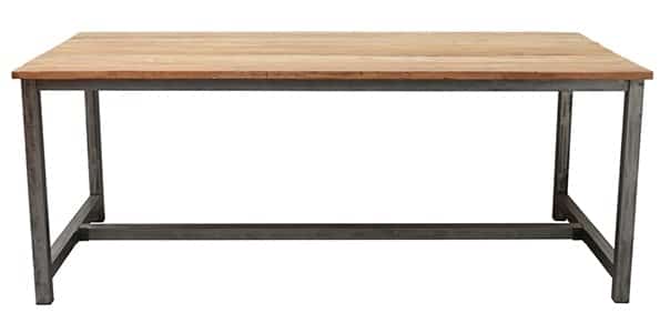 Eettafel Boston teak en metaal
