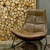 Industrieel leer fauteuil Hein bruin