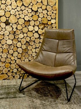 Industrieel leer fauteuil Hein bruin