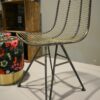 Wire chair stoel staal grijs