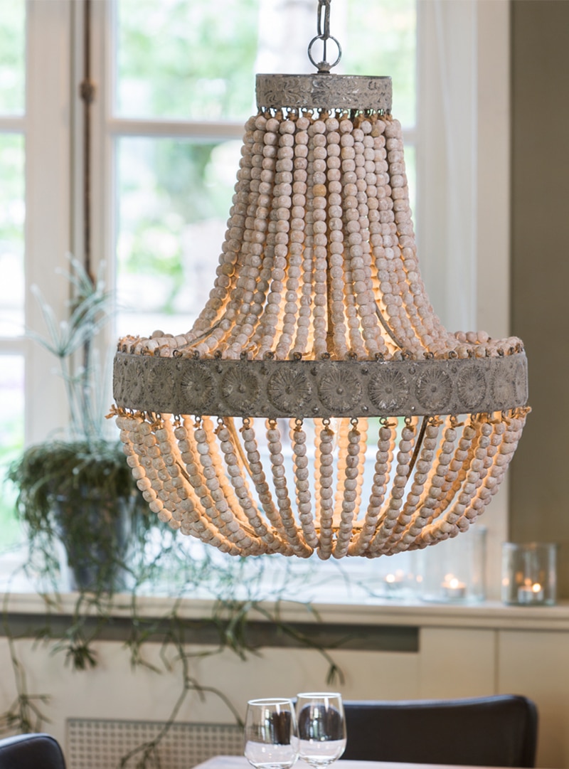 Hanglamp kralen hout - Pure