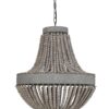 Hanglamp met Witte Houten Kralen