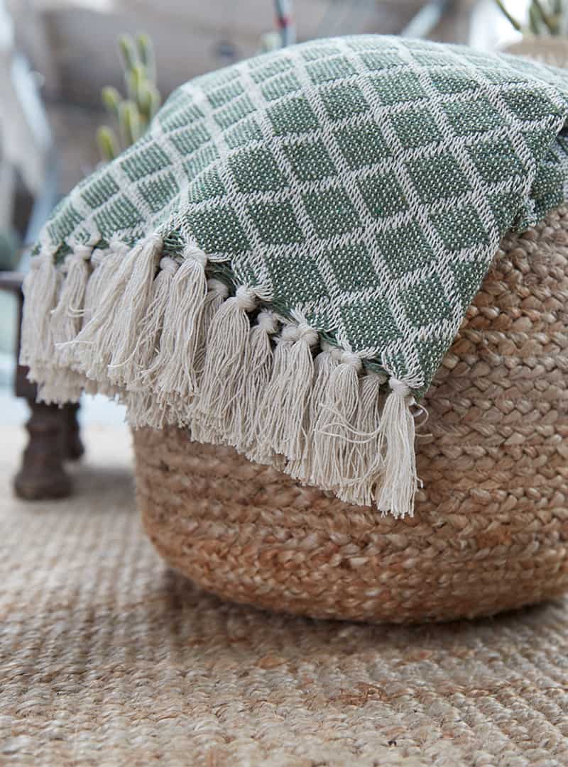 Plaid Honey groen 150x125 Plaid Honey groen 150x125