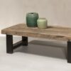 Salontafel Urban hout met zwart onderstel industrieel