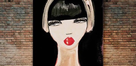 Wandkleed Lady in red - Urban Cotton