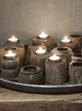 Waxinelichthouder rond