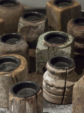 Waxinelichthouder rond