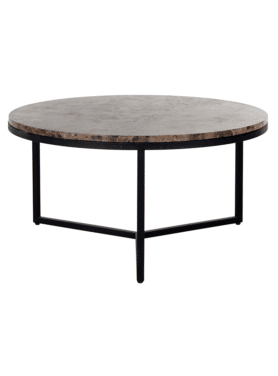 Salontafel-marmer-rond-bruin