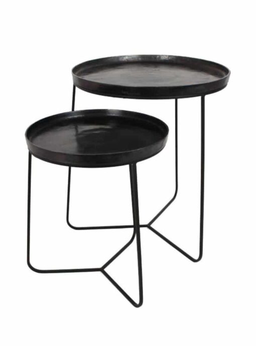 bijzettafel zwart metaal