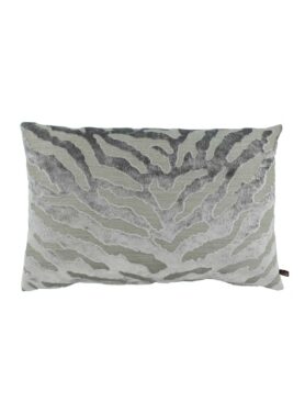 Sierkussen Claudi Byanca Zilver grijs zebraprint