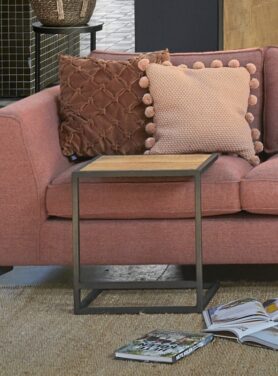 bijzettafel hout metaal