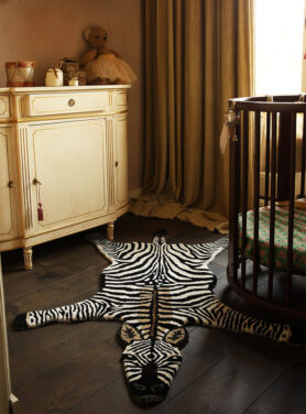 Kinderkamer Vloerkleed Zwart Wit Stripey Zebra