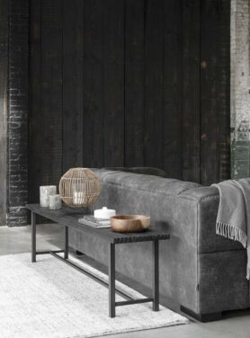 DTP HOME TIMELESS BLACK EETKAMERBANK BEAM 190 CM 3