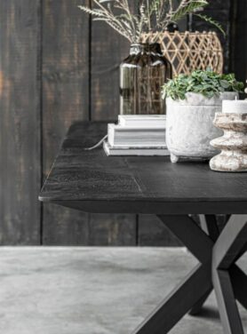 DTP HOME TIMELESS BLACK EETTAFEL CURVES 210 CM 4