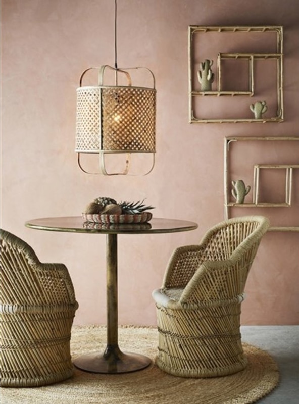 Madam Stoltz bamboe stoel Pure Wood Madam Stoltz houten lounge stoel Pure Wood