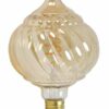 Deco-LED-globe-12,5x17,5-cm-BAROQUE-4W-amber-E27-dimbaar