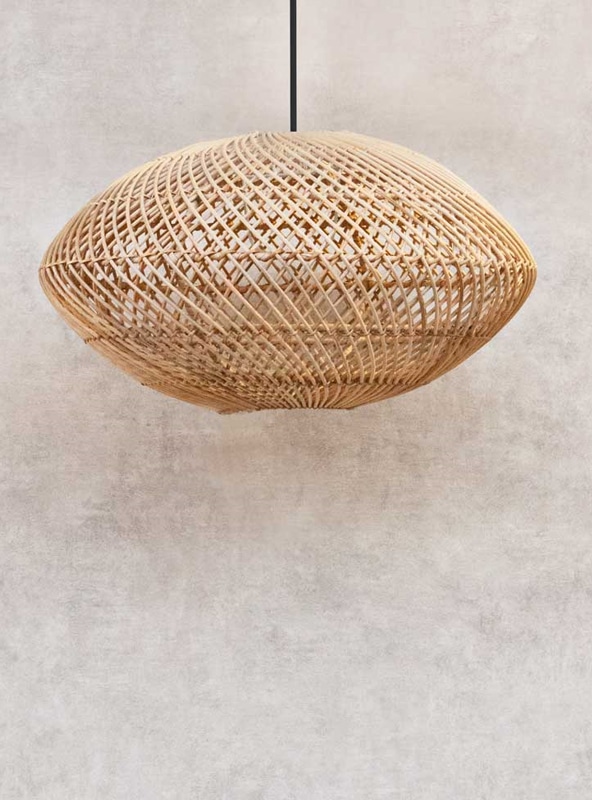 Ounce consensus dutje Hanglamp rotan ovaal - Pure Wood