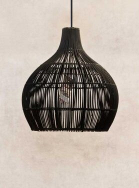 rotan hanglamp zwart