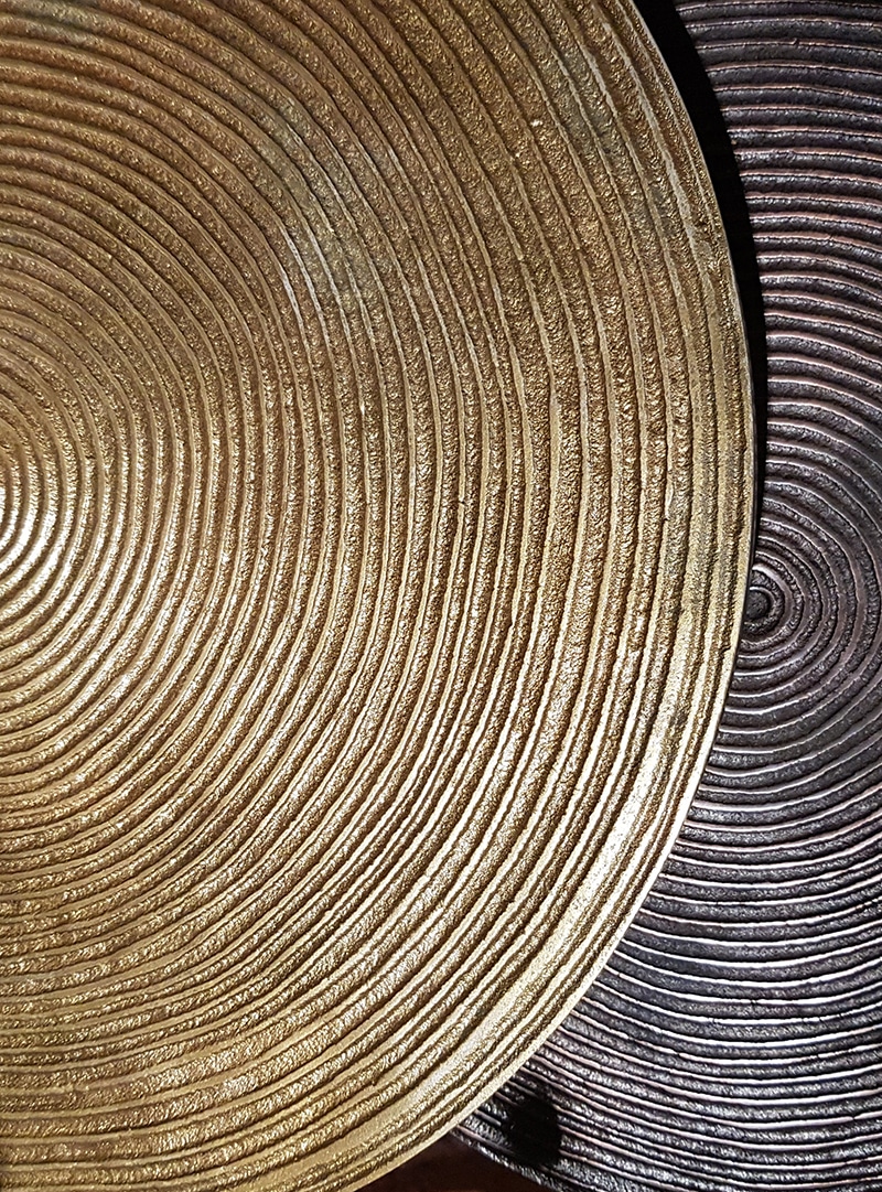Bijzettafel Set Antiek Koper Brons Pure Wood Bijzettafel Set Antiek Koper Brons Pure Wood