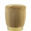 velvet poef karamel gouden rand