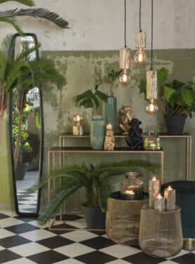 Theelichthouder Gouden Aap Jungle Interieur