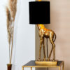 gouden giraffe lamp met lampenkamp kleuren