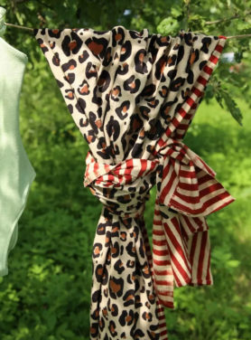 Plaid panterprint bruin rood