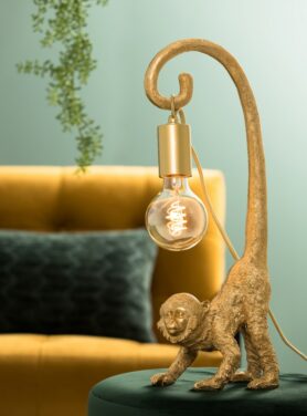 Tafellamp aap goud