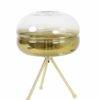 Tafellamp goud glas rond