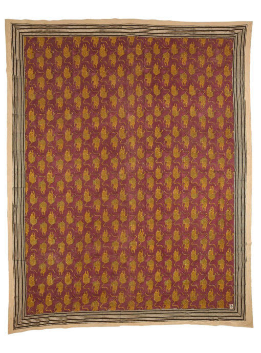 plaid rood geel goud met tijgerprint