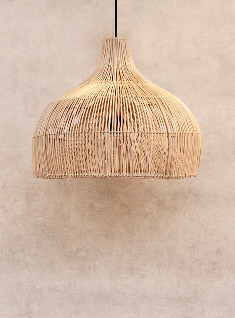 Een centrale tool die een belangrijke rol speelt lila scheidsrechter Hanglamp rotan maggie - Pure Wood