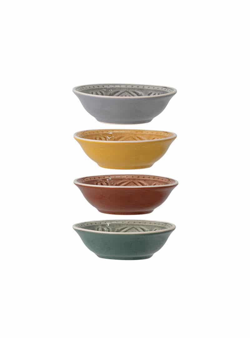 gastvrouw Eerder spellen Bloomingville Rani Bowl Multicolor set van 4 - Pure Wood