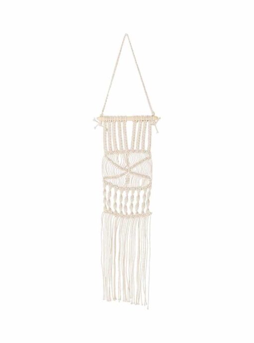 Gehaakte wandhanger wit Bloomingville