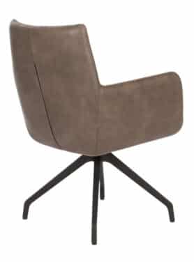 Eetkamerstoel Leer Poot Zwart