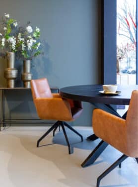 Leren Fauetuil Bruin Cognac