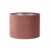 Oud roze ronde velvet lampenkap