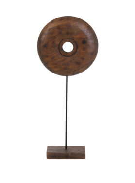 Ornament Op Voet Oliem Bruin