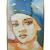 schilderij vrouw in het blauw gouden lijst