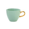 Kopje turquoise met goud