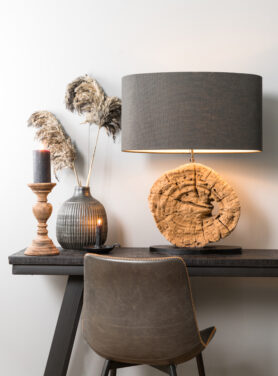 Lampenkap ovaal antraciet