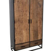 kast hoog zwart metaal hout riverwood