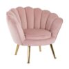 Kinderstoel schelp pink / gold