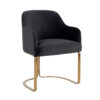 Stoel Antraciet velvet / Brushed gold