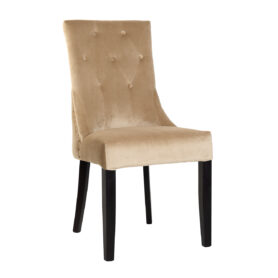 Eetkamerstoel velvet met zwarte poten
