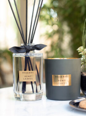 geurstokjes goud hemp leaves