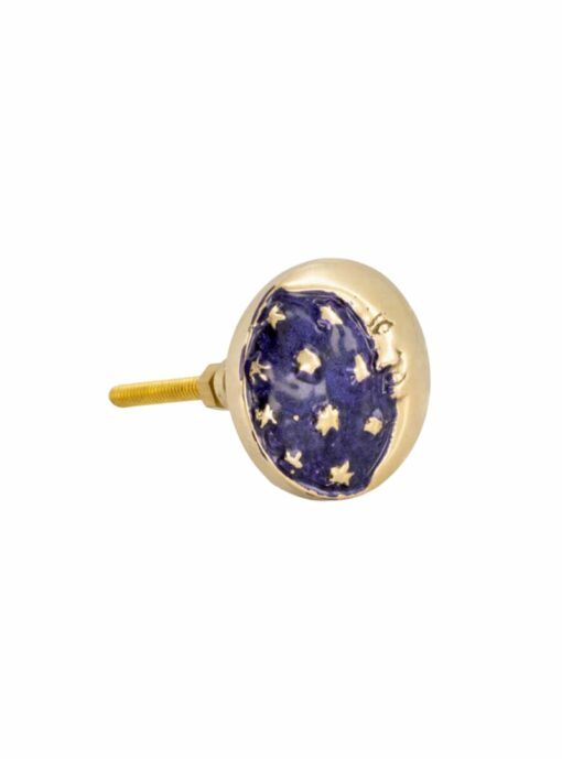 doing goods kastknop starry night blauw messing