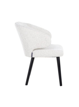 witte boucle eetkamerstoel
