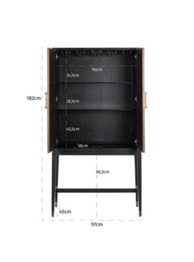 wijnkast bloomingville leer