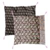 Doing Goods Kussen Ciara Blauw met print en kwastjes